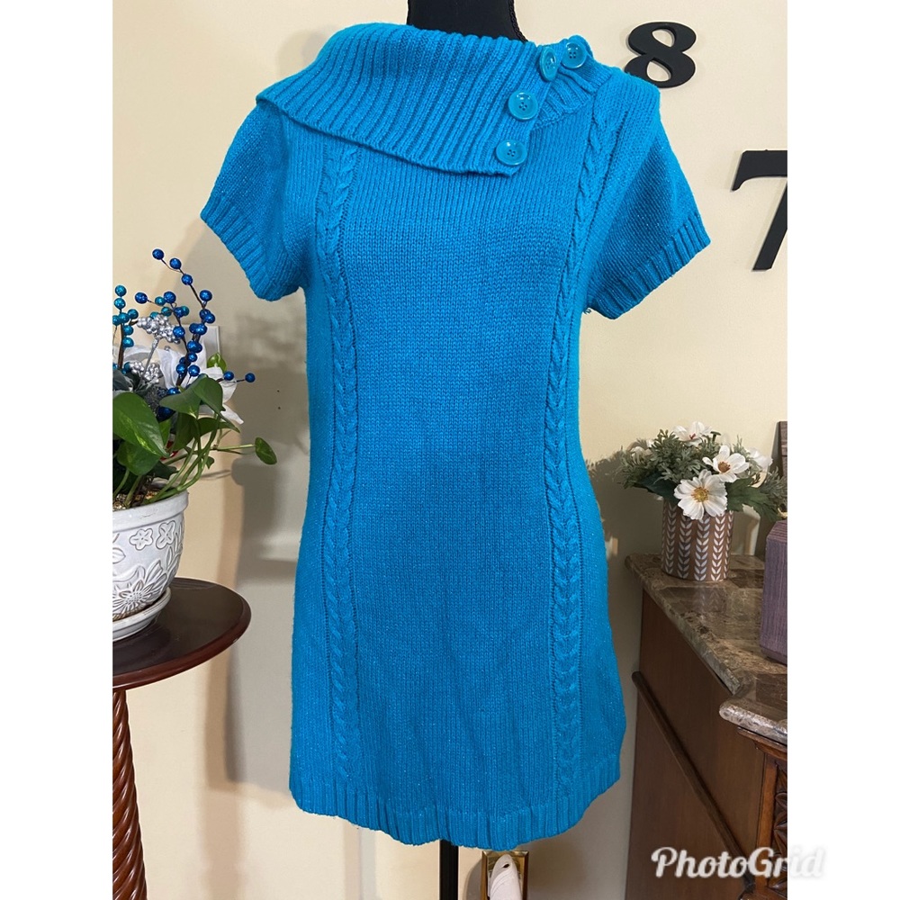 Bongo Teal Sweater Dress